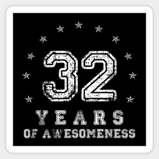 Vintage 32 years of awesomeness Sticker